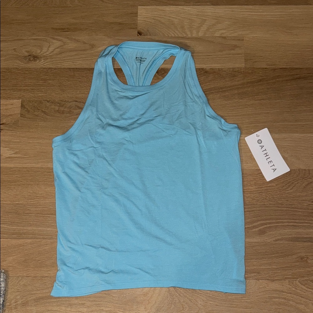 New Athleta Blue Racerback Tank Top